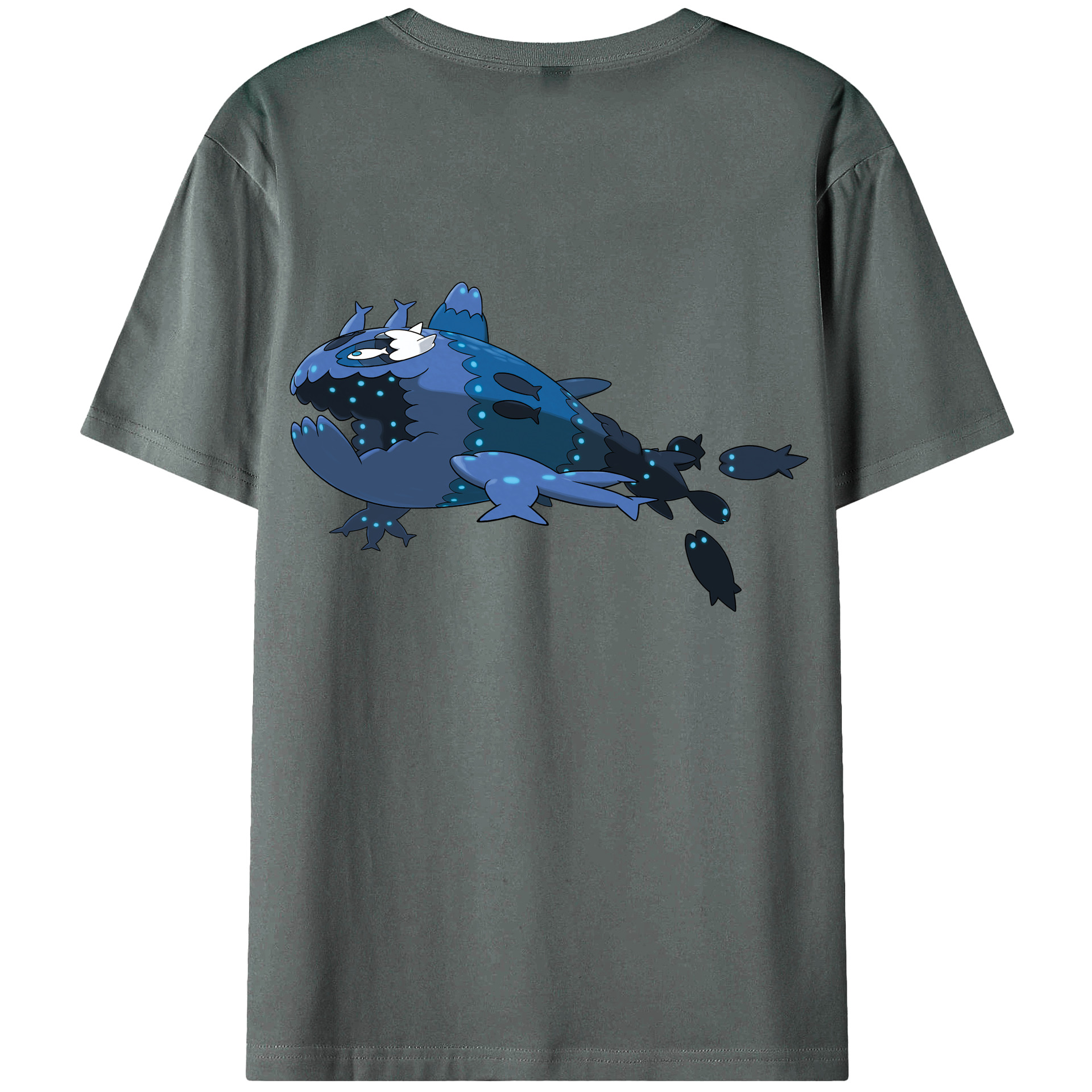（画像用） ポケットモンスター Pokémon 綿100％ メンズ半袖Tシャツ（バックプリント） 通気性